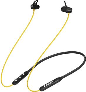 ADCOM Sync Wireless Neckband with 10 Hours Playback Magnetic Earbuds 10mm Bass Drivers Bluetooth