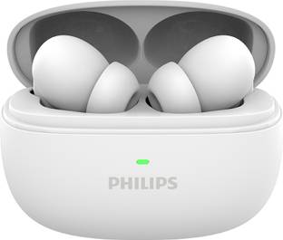 PHILIPS TAT1150WT Earbuds with ANC/ENC, 55H Playtime, 13mm Drivers, BT v5.3, IPX5 Proof Bluetooth