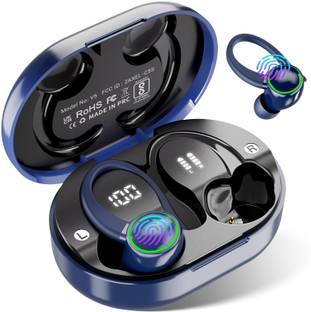 Edyell V5 In-Ear Earhooks with Noise Cancelling Mic, 50H Playback, BT5.3 Touch Control Bluetooth