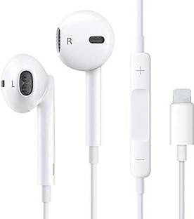 MARS Earphones with Lightning Connector (White, In the Ear) Wired Headset Wired