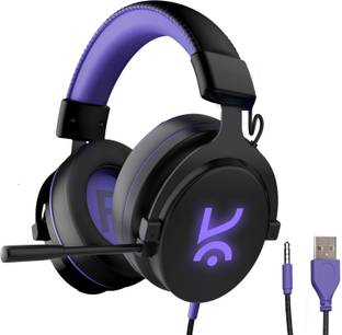 Kreo Beluga Gaming headphones over the head wired Headphones with mic cooling earpads Wired Gaming