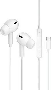 MARS Headphones USB-C Plug Wired Earphones Ear Buds with Remote and Mic for iPhone 15 Wired