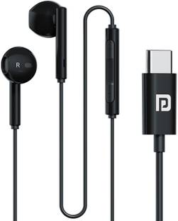 Portronics Conch Theta C Type C Wired Earphone With HD Quality In-Line Mic,14.2mm Driver Wired