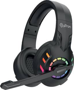 PTron Studio Sports Wireless, 30ms Game Mode, Boom HD Mic w/ AI-ENC, 60 Hours Playtime Bluetooth Gaming
