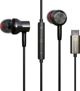 MAK POWER Type C Interface Earphones with HD mic, In-Line Controls & 1.2 M Tangle Free Wired