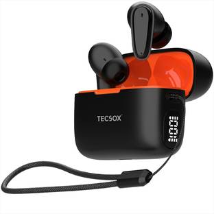 TecSox Dynamo Wireless Earbuds| IPX| 24hrs Best Low Latency. Bluetooth