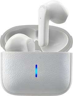 TEQIR AirBuds XT-8 with 48Hrs Payback Music, with ENC & 11.2mm Drivers (White 2) Bluetooth Gaming