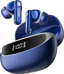 Number Navo Buds Z1 w/ Digital Display, 72H Playtime, 4Mic ENC, Dual Pairing, Hi-Bass Bluetooth