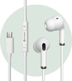 MAK POWER Type-C Wired Earphone, With HD Quality, In-Line Mic, 120 cm Tangle-Free Cable Wired