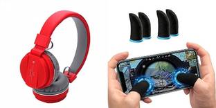 JOKIN HEADPHONE with 2 PAIR PUBG GAMING GLOVES (multicolor) Bluetooth