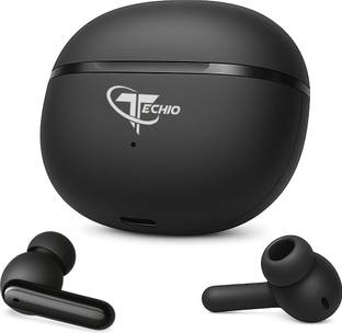 Techio Nirvana ION TWS Earbuds C6 with 40Hrs Playback & Fast Charging, Bluetooth