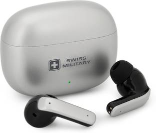 SWISS MILITARY POP PODS with 60H Playback, Quad Mics, ANC, 13 mm Driver, Multiple Audio, 5.3v Bluetooth