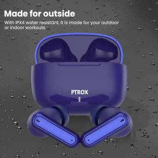 PTROX Ultrabuds with Latest BT v6.0,40Hr Playtime,13mm Dynamic Driver,Rich Bass N388 Bluetooth
