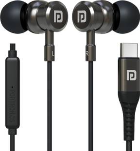Portronics Tune C Type C Earphone with mic, In-Line Controls, 1.2M Tangle Free Wired