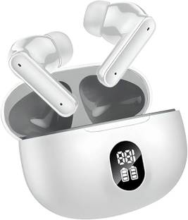 Qvee Airpods 60 HRS Playback, UltraPods Bluetooth Wireless Earphones Mic High Bass-9 Bluetooth