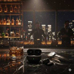 Shivana TWS AIRPOD , BLACK Earbuds Bluetooth with sensor, ANC, Bluetooth 1.163 Bluetooth