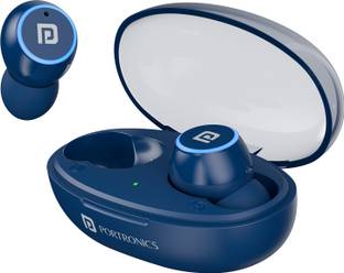 Portronics Harmonics Twins S13 in Ear Earbuds With Mic,24H Playtime,Game/Music Mode,BT5.3v Bluetooth