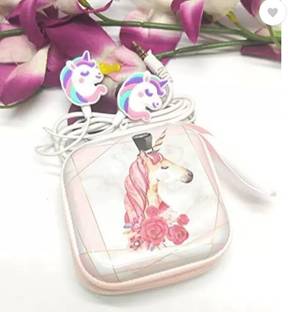 stylie modern Alternatives unicorn earphone with unicorn metal coin pouch pack of 2 Wired Gaming