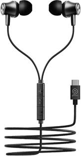 PTron Pride Tunes Type C Earphones with HD mic, In-Line Controls, 1.2M Tangle Free Wired