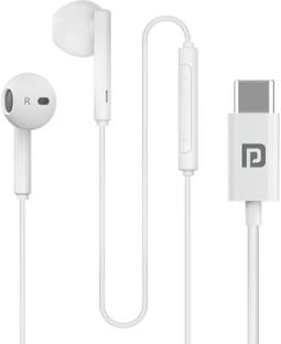 Portronics Conch Theta C Type C Wired Earphone With HD Quality In-Line Mic,14.2mm Driver Wired
