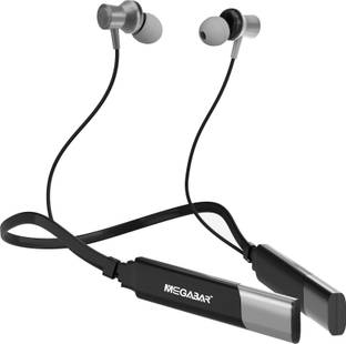 MEGABAR 25 Hrs Play Time Fast Charging Saint 111 IPX4 Water Resistant Neckband Earphone Bluetooth