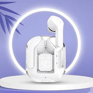 BASS BLING Wireless Earbuds, Transparent Charging Case, LED Digital Display, Touch Control Bluetooth