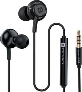 Portronics Conch Gama Earphone,1.2m Tangle Free Cable, Mic, 3.5mm Aux Port Wired Gaming