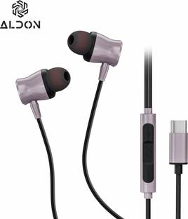 ALDON C Type-C Headphone Earphone with Mic, in-line controls, 1.2M Tangle Free Wired
