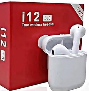 AJ HUB Wireless Earbuds Headset i12 With Active Noise Cancellation And Charging Case Bluetooth