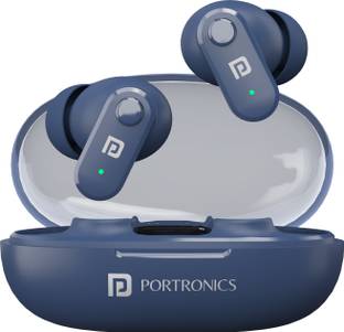 Portronics Twins S16 in Ear Earbuds With Mic,24H Playtime,GameMode,Clear Calls Bluetooth
