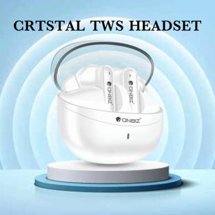 ONBIZ 5HRS Battery, Fast Charge,Tech,ENx Tech,Transparent LID, v5.3 Bluetooth Earbuds Bluetooth
