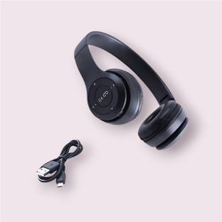 AIZINA Folding Bluetooth Headset with Lightning Bass Strike_4H Bluetooth & Wired