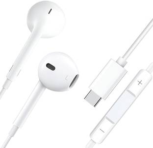 X88 Pro Wired Earphone Type C, In the ear (i-phone 15, White) Wired