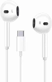 MARS Headphone USB-C Plug Wired Earphones Ear Buds with Remote and Mic for iPhone15-8 Wired