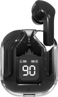 Alfanso BLACK EARBUDS, v5.3 Bluetooth & Gaming LED Display , 6 hrs Playtime Bluetooth
