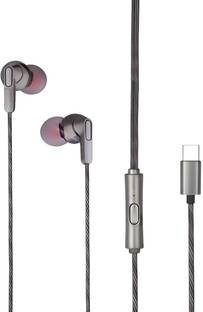 MAK MK-190 Wired Type C Earphones,Inline Controls, Handsfree with Mic, Sweatproof Wired