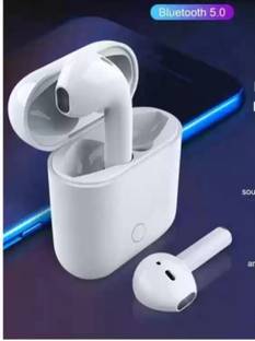 AJ HUB Wireless Bluetooth 5.0Stereo White Headset i12 Earbuds With Charging Case- 31 Bluetooth