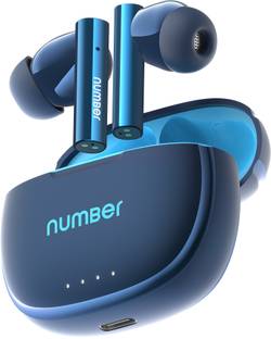 Number Navo Buds X1 w/ 50H Playtime, Dual Pairing, 13mm Speakers, ENC, 45ms Low Latency Bluetooth