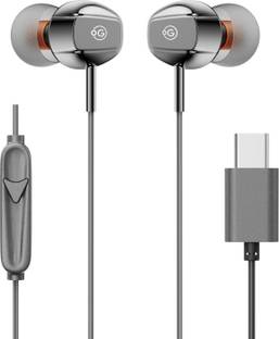 OOGE Beat 5 Ear phones with Mic & Magnetic Eartips, Type-C Jack, Inline Control, Wired