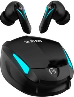WINGS Phantom 550 Earbuds with Low latency Game mode, 45hr Playtime, Touch Controls Bluetooth Gaming