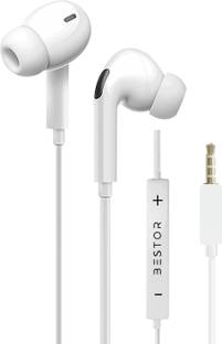 Bestor Wired in Ear Earphones, 12mm, 3.5mm Jack (White) Wired