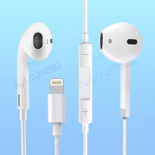 MARS iPhone Lightning Wired in Ear Stereo Headphones for iPhone 14 13 12 11 Pro Wired