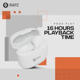 RAPZ Pods Play Bluetooth TWS Earbuds with 16 H Playtime, Low Latency Water Resistance Bluetooth & Wired