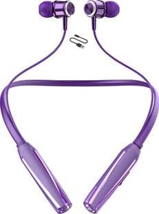 CARRON CH-45 Rock - 48 Hour Playtime Bluetooth Headphone Neckband Earphone (Purple14) Bluetooth