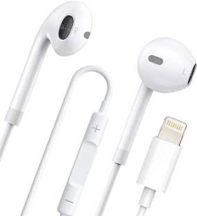 MARS Wired Earphones with Lightning Connector & Mic , Volume Control Music Bluetooth & Wired