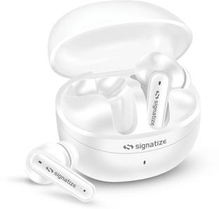 SIGNATIZE Truly Wireless Bluetooth In Ear Earbuds with 35H Playtime, 4 Mic Clear Calling, Bluetooth
