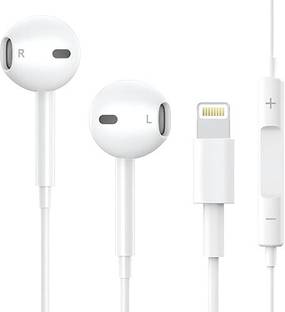 Vntex Phone Lightning Headphone With inline controls stereo audio For All IOS Devices Wired