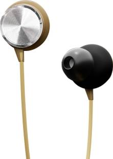 IAIR S8Max in-Ear Wired Earphone with Mic,Dynamic style,Soft Silivon Ear Tips- Golden Wired