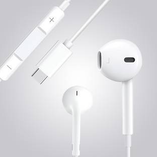 MARS Type C In-ear Earphones for iPhone 15 Pro (White) Wired