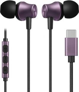 REALFIT Boom Play in Ear Type C Wired Headphones with Mic, 10Mm Drivers Wired